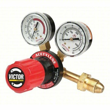 VICTOR Regulator, Heavy-Duty, Single Stage, Acetylene Gas 0781-9435